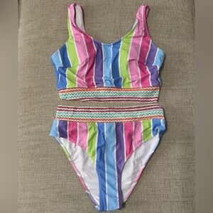 SHEIN Multicolor Striped Bikini
